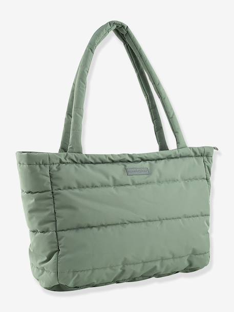 Sac à langer fourre-tout matelassé sable+vert 8 - vertbaudet enfant 