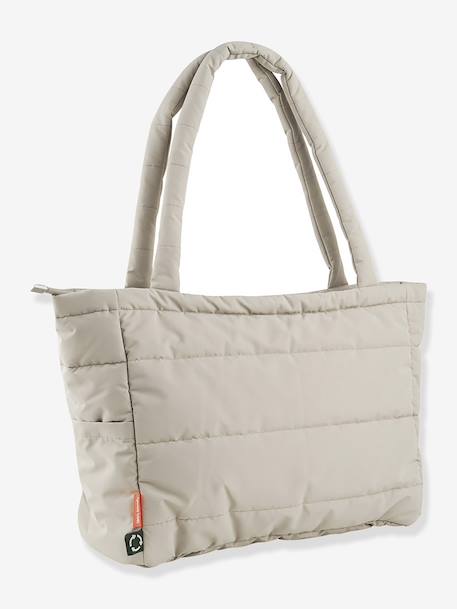 Sac à langer fourre-tout matelassé sable+vert 2 - vertbaudet enfant 
