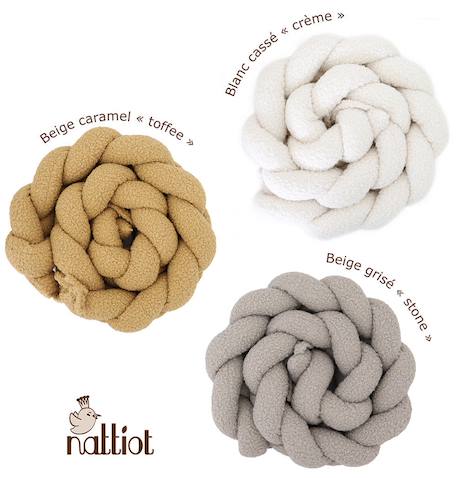 Nouby tresse de lit 3 brins bouclette Stone+Toffee 12 - vertbaudet enfant 