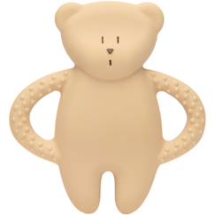 Puériculture-Ourson de dentition en caoutchouc naturel blanc polaire