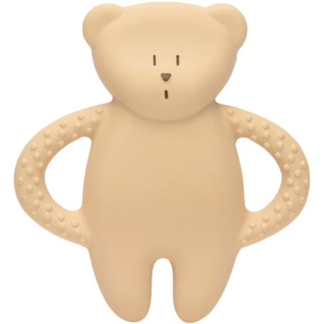 Ourson de dentition en caoutchouc naturel blanc polaire Sable 1 - vertbaudet enfant 