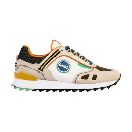 Baskets basses  à lacets Blanc multicolor 1 - vertbaudet enfant 