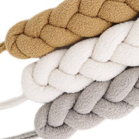 Nouby tresse de lit 3 brins bouclette Creme+Stone+Toffee 15 - vertbaudet enfant 