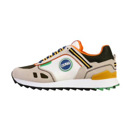 Baskets basses  à lacets Blanc multicolor 2 - vertbaudet enfant 