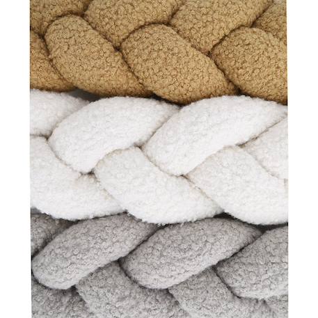 Nouby tresse de lit 3 brins bouclette Creme+Stone+Toffee 4 - vertbaudet enfant 