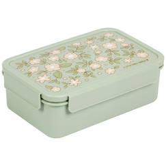 Puériculture-Lunch box fleurs sage