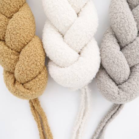 Nouby tresse de lit 3 brins bouclette Creme+Stone+Toffee 11 - vertbaudet enfant 