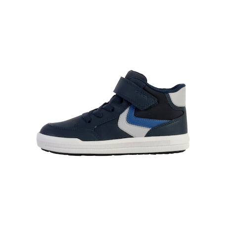 Baskets montantes  à scratch Navy gris 2 - vertbaudet enfant 