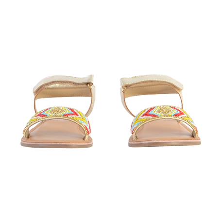Sandales en cuir  à scratch Or multi 5 - vertbaudet enfant 