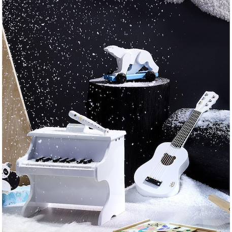 Ours blanc à tirer pompon Blanc 5 - vertbaudet enfant 