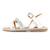 Sandales en cuir  à brides Blanc 2 - vertbaudet enfant 