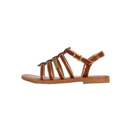 Sandales en cuir  à brides Marine+Tan 7 - vertbaudet enfant 