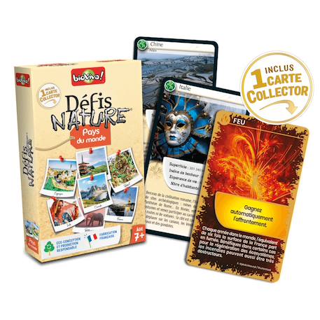 Jeu de cartes défis nature - pays du monde - fabriqué en france MULTICOLORE 2 - vertbaudet enfant 