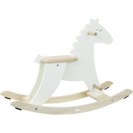 Hudada cheval à bascule blanc crème avec arceau Blanc 4 - vertbaudet enfant 