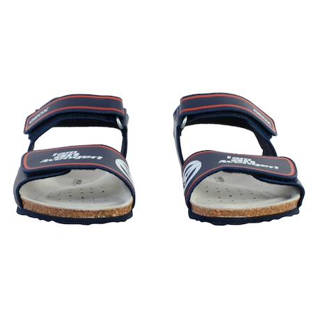 Sandales en cuir à scratch - Spiderman Marine+Marine rouge 5 - vertbaudet enfant 