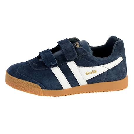 Baskets basses  à scratch  velours Kaki marine+Navy sun red+Navy white 11 - vertbaudet enfant 