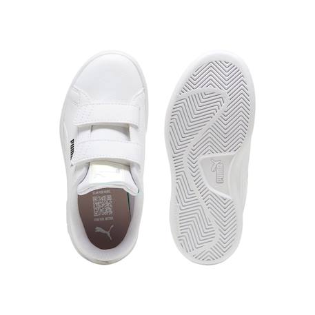 Baskets basses  à scratch Blanc mauve mist 4 - vertbaudet enfant 