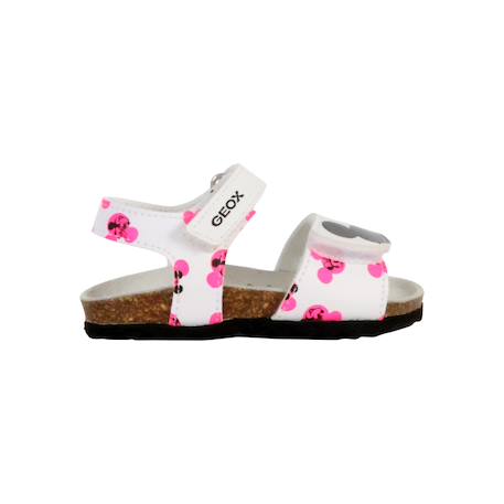 Sandales en cuir  à scratch Blanc   noir+Blanc fushia 7 - vertbaudet enfant 