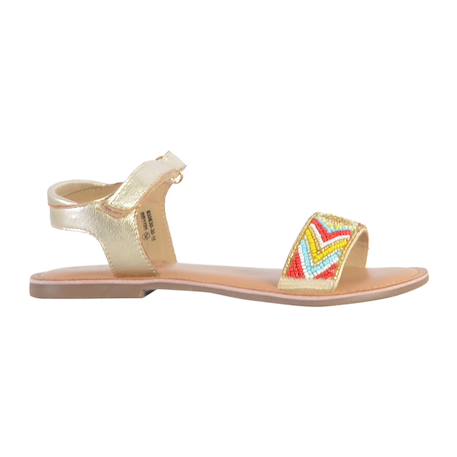 Sandales en cuir  à scratch Or multi 1 - vertbaudet enfant 