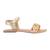 Sandales en cuir  à scratch Or multi 1 - vertbaudet enfant 