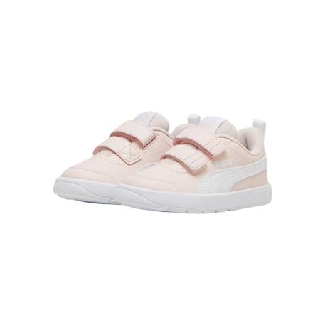 Baskets basses à scratch Rose puma blanc 3 - vertbaudet enfant 