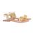 Sandales en cuir  à scratch Or multi 3 - vertbaudet enfant 
