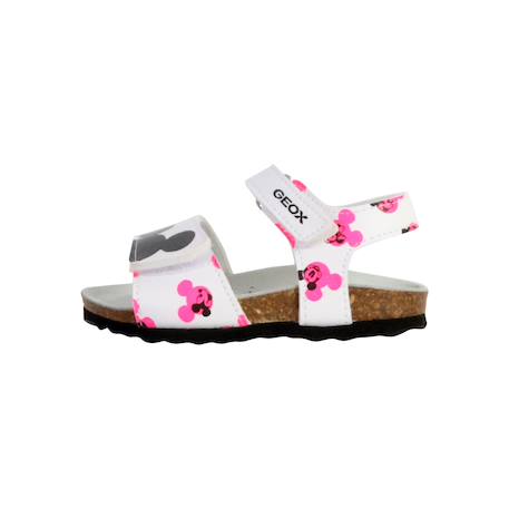 Sandales en cuir  à scratch Blanc   noir+Blanc fushia 8 - vertbaudet enfant 
