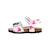 Sandales en cuir  à scratch Blanc   noir+Blanc fushia 8 - vertbaudet enfant 