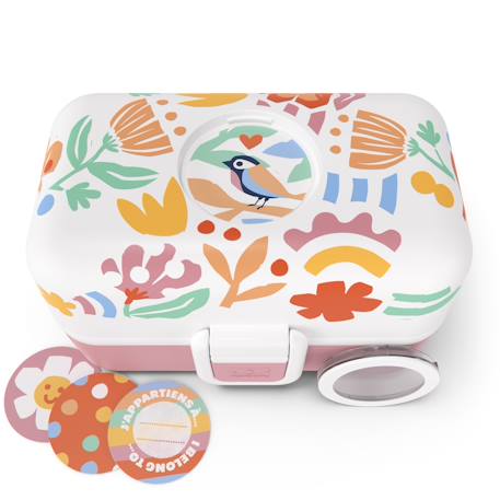 Lunch box à compartiments 800ml tresor Bleu dino+Bleu infinity+Bleu wolf+Cannelle fox+Rose birds+Rose blush+Rose papercut+Vert forest+Vert raccoon 36 - vertbaudet enfant 