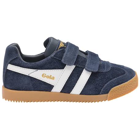 Baskets basses  à scratch  velours Kaki marine+Navy sun red+Navy white 10 - vertbaudet enfant 