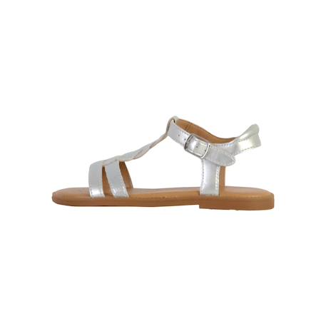 Sandales en cuir  à brides Argent 2 - vertbaudet enfant 