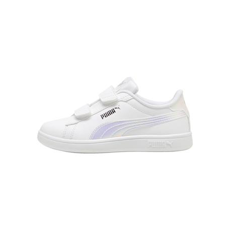 Baskets basses  à scratch Blanc mauve mist 2 - vertbaudet enfant 