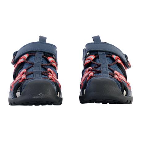 Sandales en cuir  à scratch Marine rouge 5 - vertbaudet enfant 