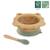 Set bol et cuillère blw wooden bowl frog Bois 1 - vertbaudet enfant 
