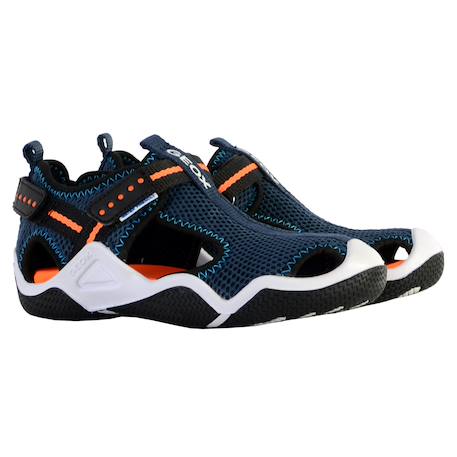 Baskets  à scratch Marine orange 3 - vertbaudet enfant 