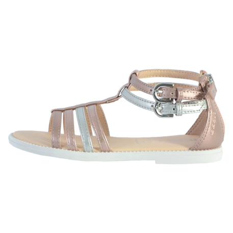 Sandales  vernis  à brides Blanc rose claire+Noir platinium+Rose 14 - vertbaudet enfant 