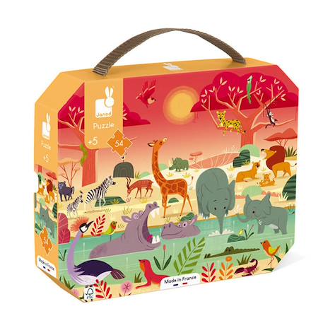 Puzzle réserve animalière 54 pcs Orange 1 - vertbaudet enfant 