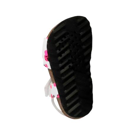Sandales en cuir  à scratch Blanc   noir+Blanc fushia 12 - vertbaudet enfant 