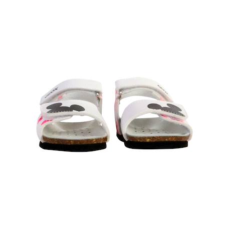 Sandales en cuir  à scratch Blanc   noir+Blanc fushia 11 - vertbaudet enfant 