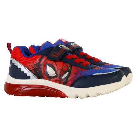 Baskets basses à scratch Navy rouge 3 - vertbaudet enfant 