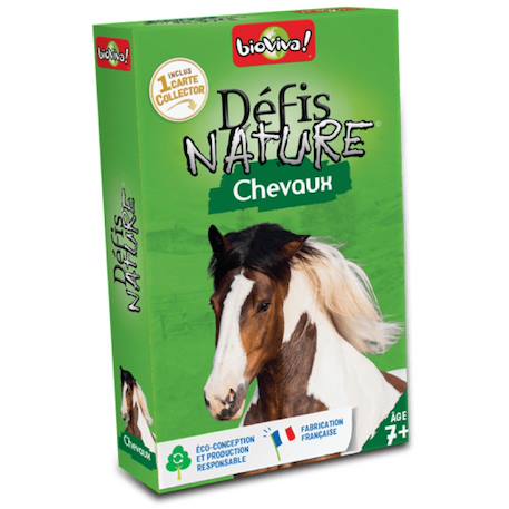 Jeu de cartes défis nature - chevaux - fabriqué en france MULTICOLORE 1 - vertbaudet enfant 