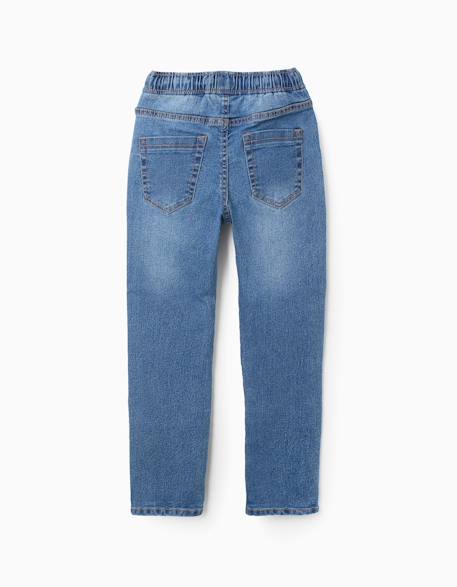 Jean jogger slim fit Bleu+Bleu foncé 2 - vertbaudet enfant 