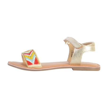 Sandales en cuir  à scratch Or multi 2 - vertbaudet enfant 