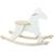 Hudada cheval à bascule blanc crème avec arceau Blanc 2 - vertbaudet enfant 