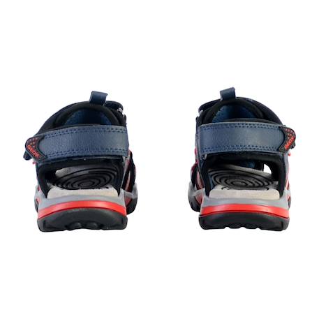 Sandales en cuir  à scratch Marine rouge 4 - vertbaudet enfant 