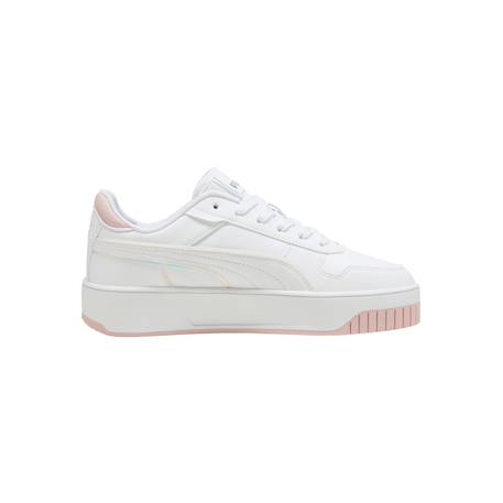 Baskets basses à lacets fille Blanc+Blanc mauve mist 7 - vertbaudet enfant 