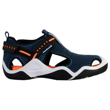 Baskets  à scratch Marine orange 1 - vertbaudet enfant 