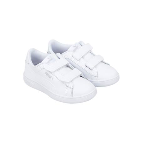Baskets basses  à scratch Blanc cool gris claire+Puma noir puma blanc 3 - vertbaudet enfant 