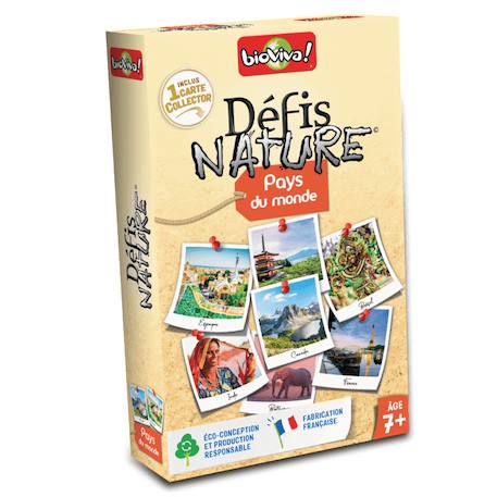 Jeu de cartes défis nature - pays du monde - fabriqué en france MULTICOLORE 1 - vertbaudet enfant 