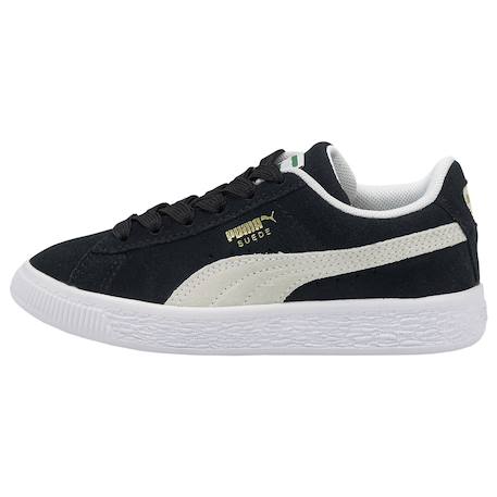 Baskets basses  à lacets  velours Noir blanc 2 - vertbaudet enfant 